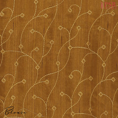 Dark Mustard Kosa Embroidery Saree