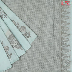 Powder Blue Kanchipuram Silk Saree