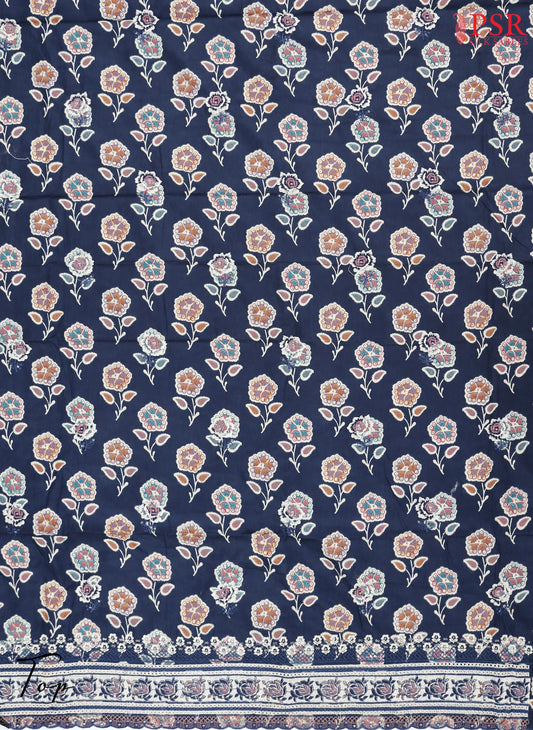 Midnight Blue Rayon Dress Material