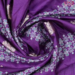 Violet Tussar Kadi Saree