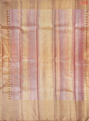 Atomic Tangerine Kanchipuram Tissue Jacquard Silk Saree