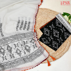 Black Cotton Dress Material