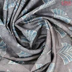Dark Grey Silk Cotton Saree