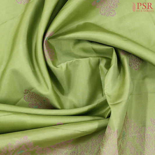 Pistachio Green Soft Silk Saree