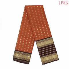 Copper Orange Kanchipuram Silk Saree