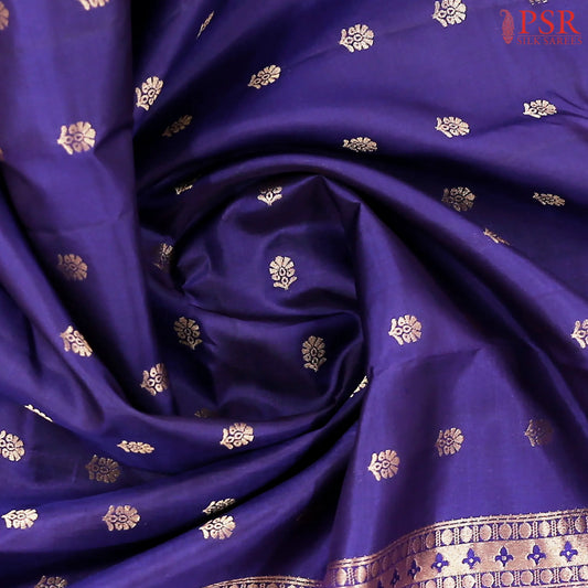 Navy Blue Fancy Kanchipuram Silk Saree