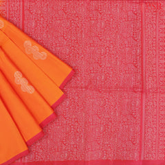 Orange Soft Silk Mix Saree