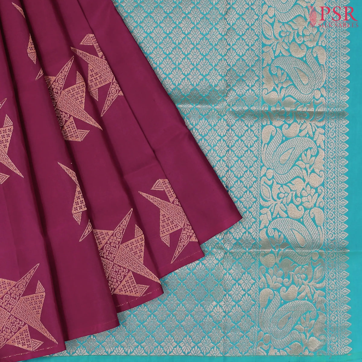 Dark Rouge Pink Soft Silk Saree