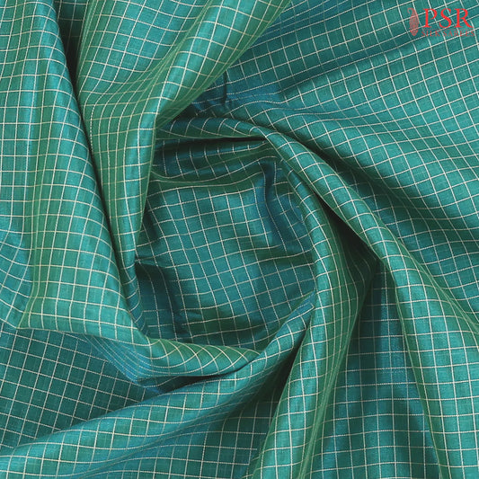 Emerald Green Cotton Silk Saree