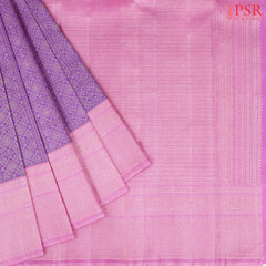 Amethyst Purple Bridal Kanchipuram Silk Saree