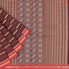 Burgundy Kalakshetra Kovai Cotton Saree