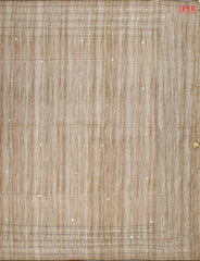 Sand Beige Semi Tussar Saree
