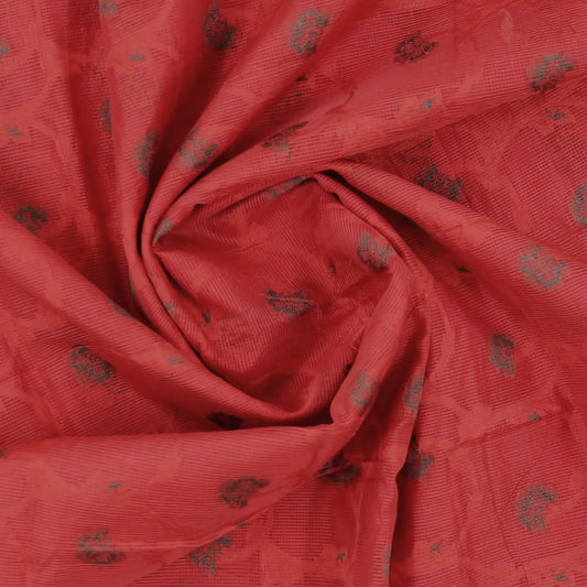 Red Manipuri Supernet Saree