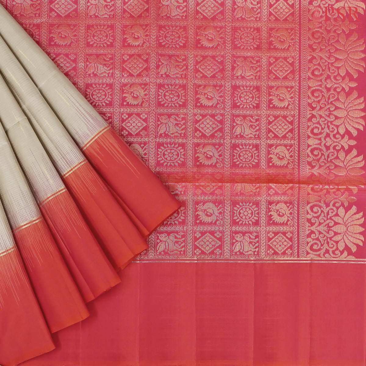 Dark Vanilla Soft Silk Saree