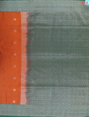 Rust Orange Jute Art Silk Saree