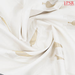 White Kanchipuram Silk Saree