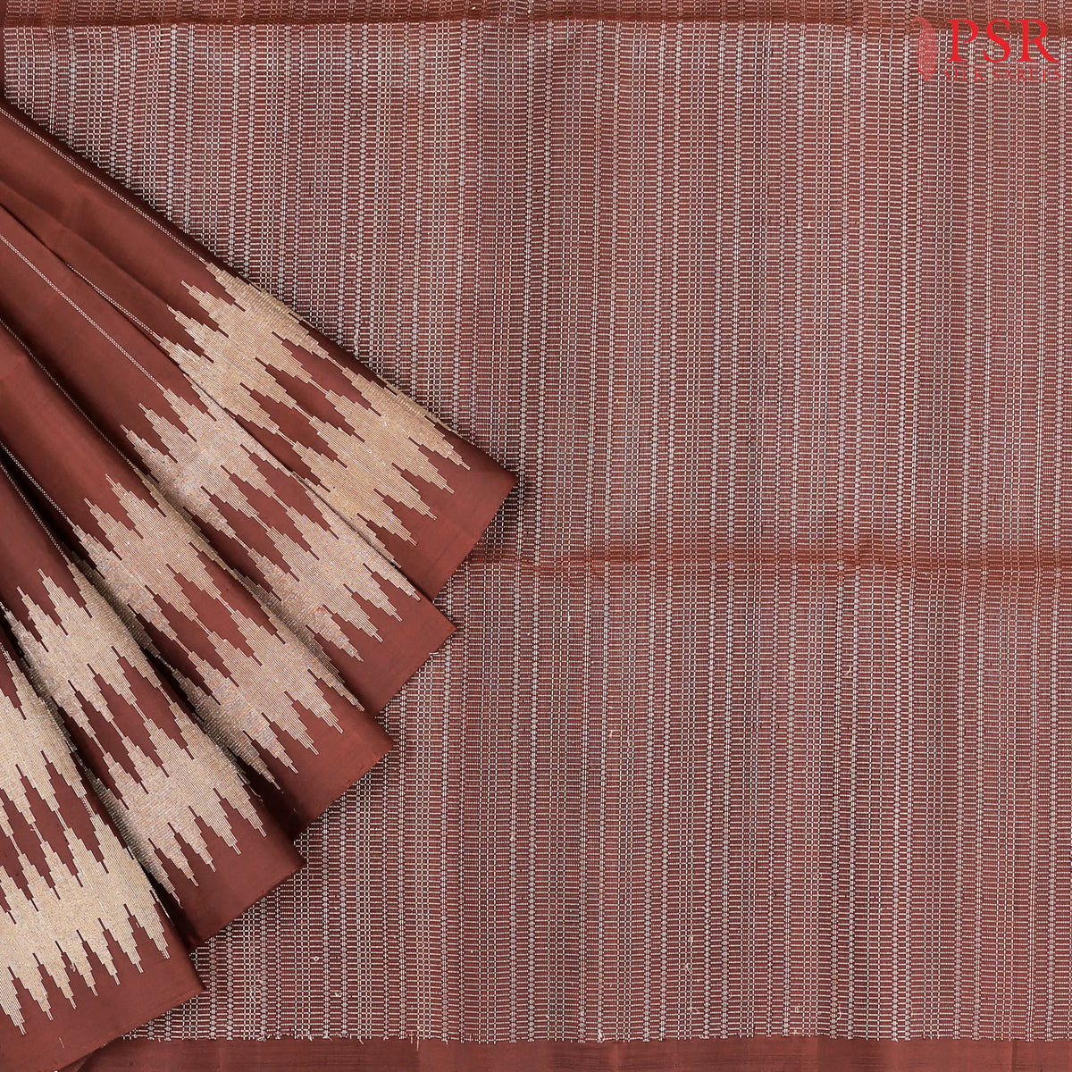 Mahogany Brown Soft Silk Saree