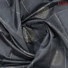 Dark Grey Soft Silk Saree