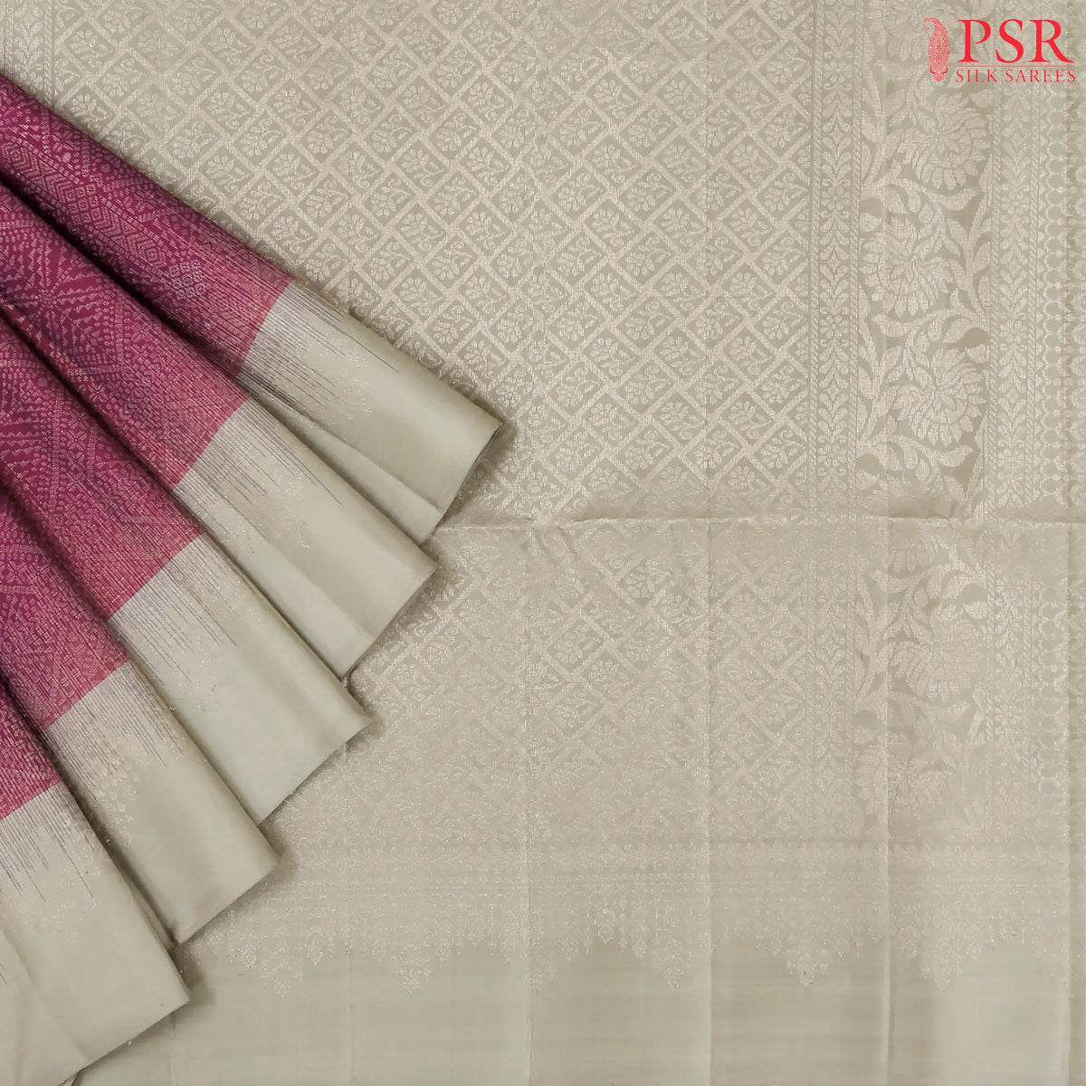 Tyrian Purple Soft Silk Saree