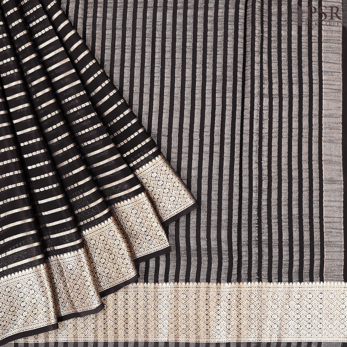 Black Semi Binny Silk Saree