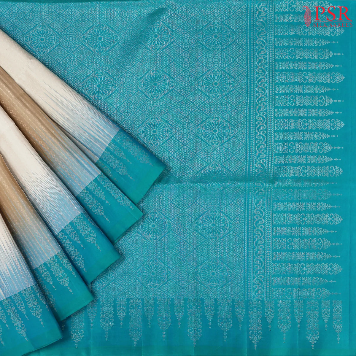 Beige & Tan Soft Silk Saree