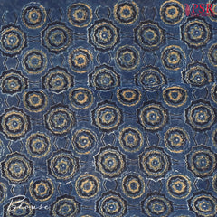Dusty Blue Jaipur Cotton Printed Saree