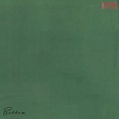 Beige & Basil Green Tussar Silk Dress Material