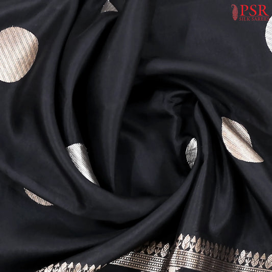 Black Chiniya Silk Saree