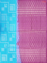 Deep Sky Blue Soft Silk Saree