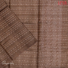 Brown Tassar Dress Material