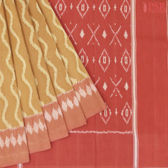 Mustard Ikkat Cotton Saree