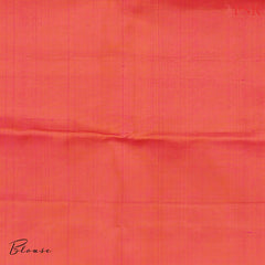 Saffron & Sunkist Pink Kanchipuram Silk Saree