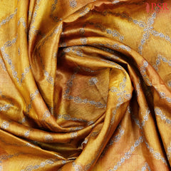 Mustard Yellow Banaras Tussar Silk Saree