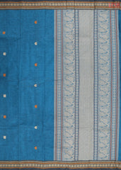 Dark Olympic Blue Kalakshetra Kovai Cotton Saree