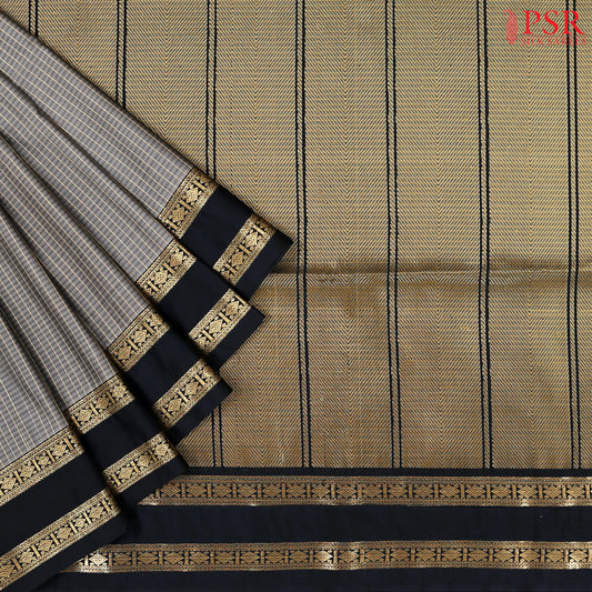 Grey Soft Art Silk Saree