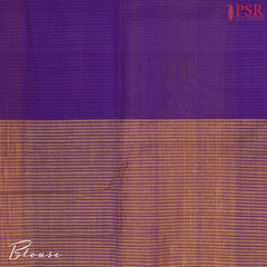 Mustard Yellow & Violet Mangalagiri Cotton Saree
