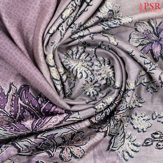 Heather Purple Semi Dupion Saree