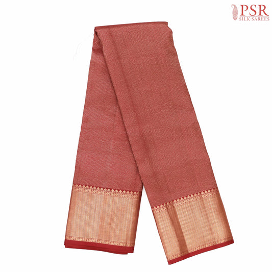 Crimson Kanchipuram Jacquard Silk Saree