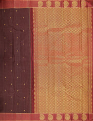 Brown Kanchipuram Silk Saree