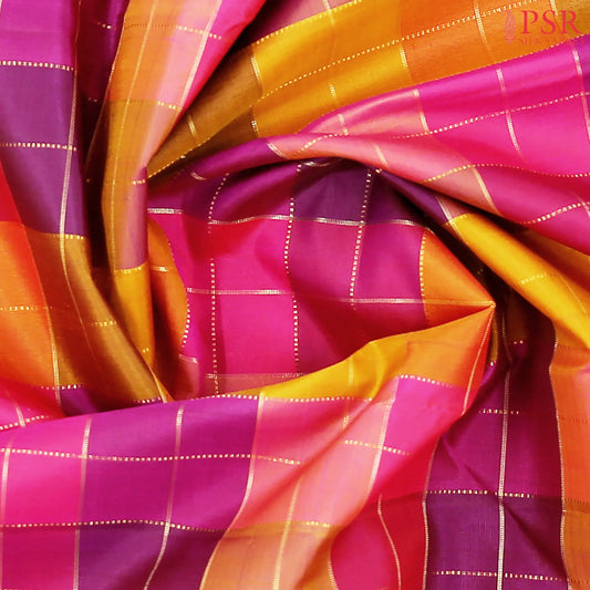 Multicolor Kanchipuram Silk Saree