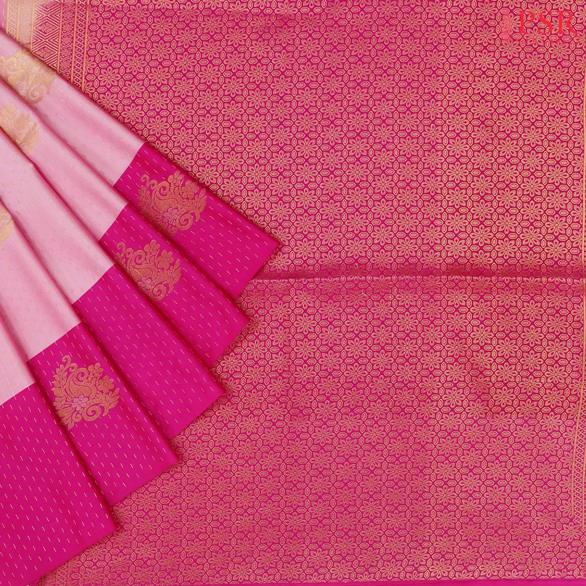 Light Pink Soft Art Silk Saree