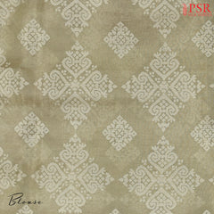Pale Olive Yellow Tissue Organza Saree