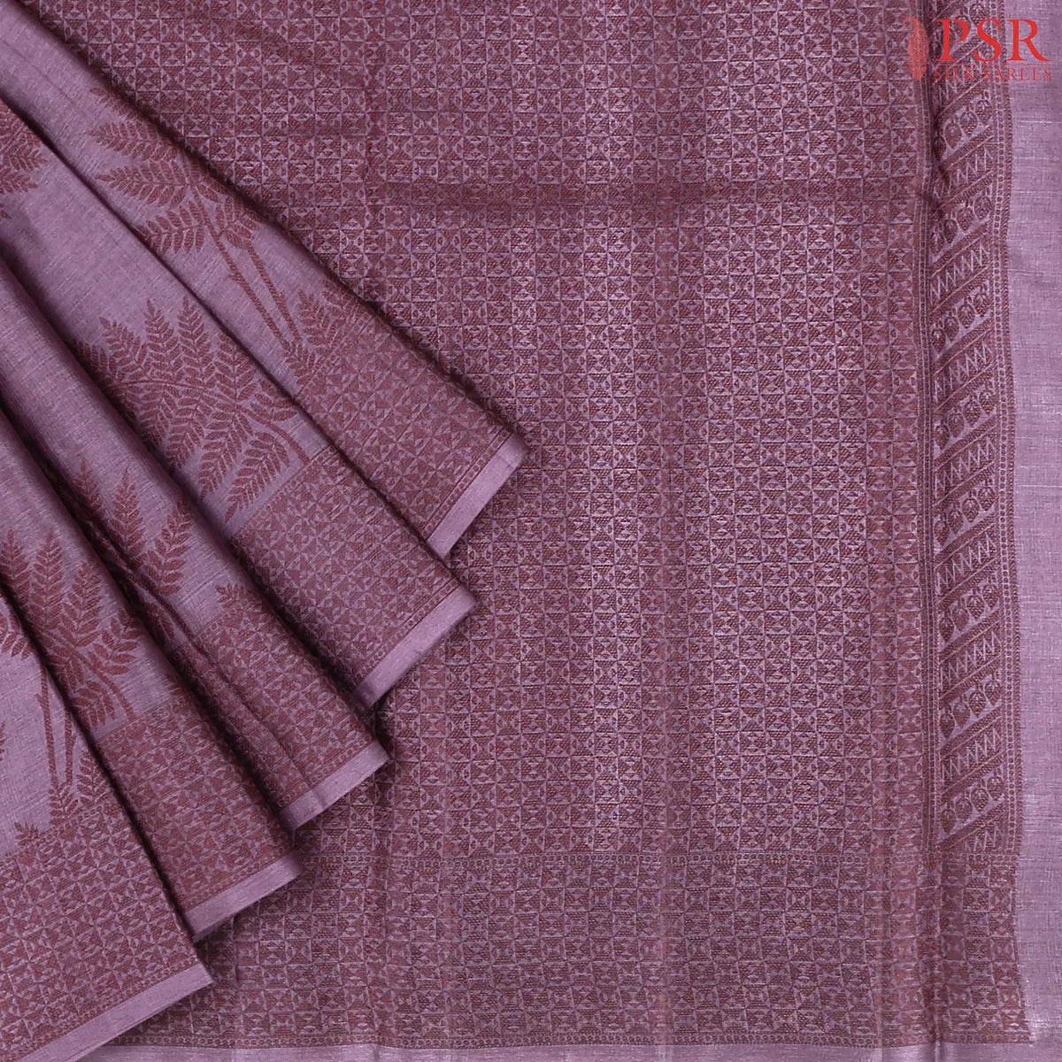 Viola Purple Banaras Tussar Silk Saree