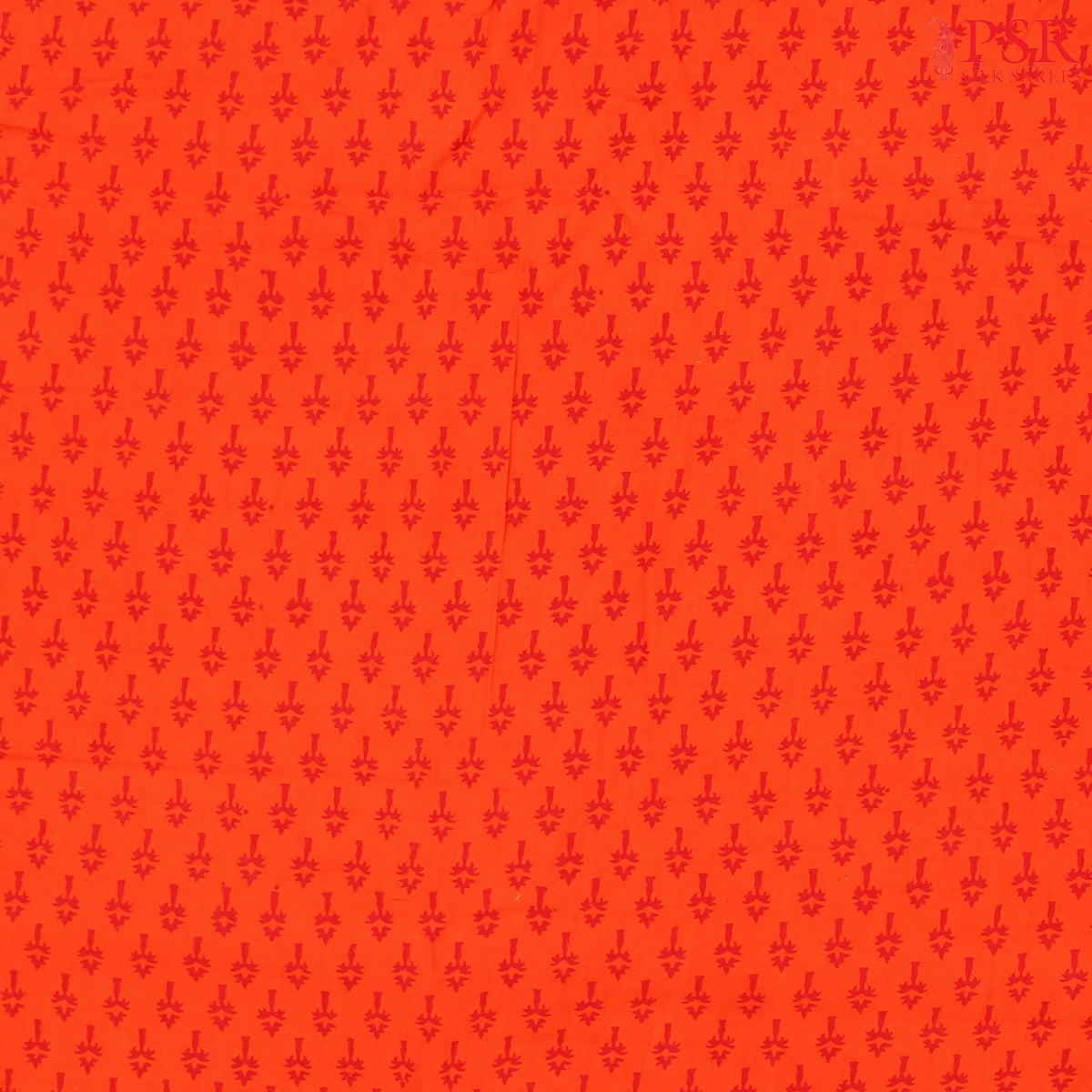 Vermilion red Jaipur Cotton Print Running Material