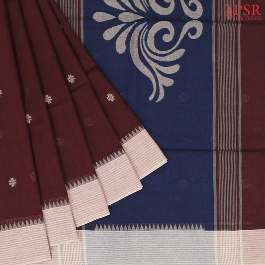 Brown Byloom Cotton Saree