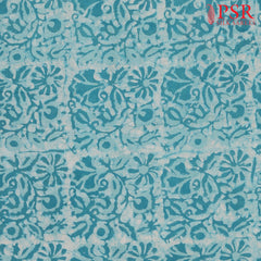 Turquoise Blue Dabu Print Running Material
