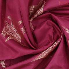 Dark Rouge Pink Soft Silk Saree