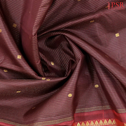 Brown Kanchipuram Silk Saree