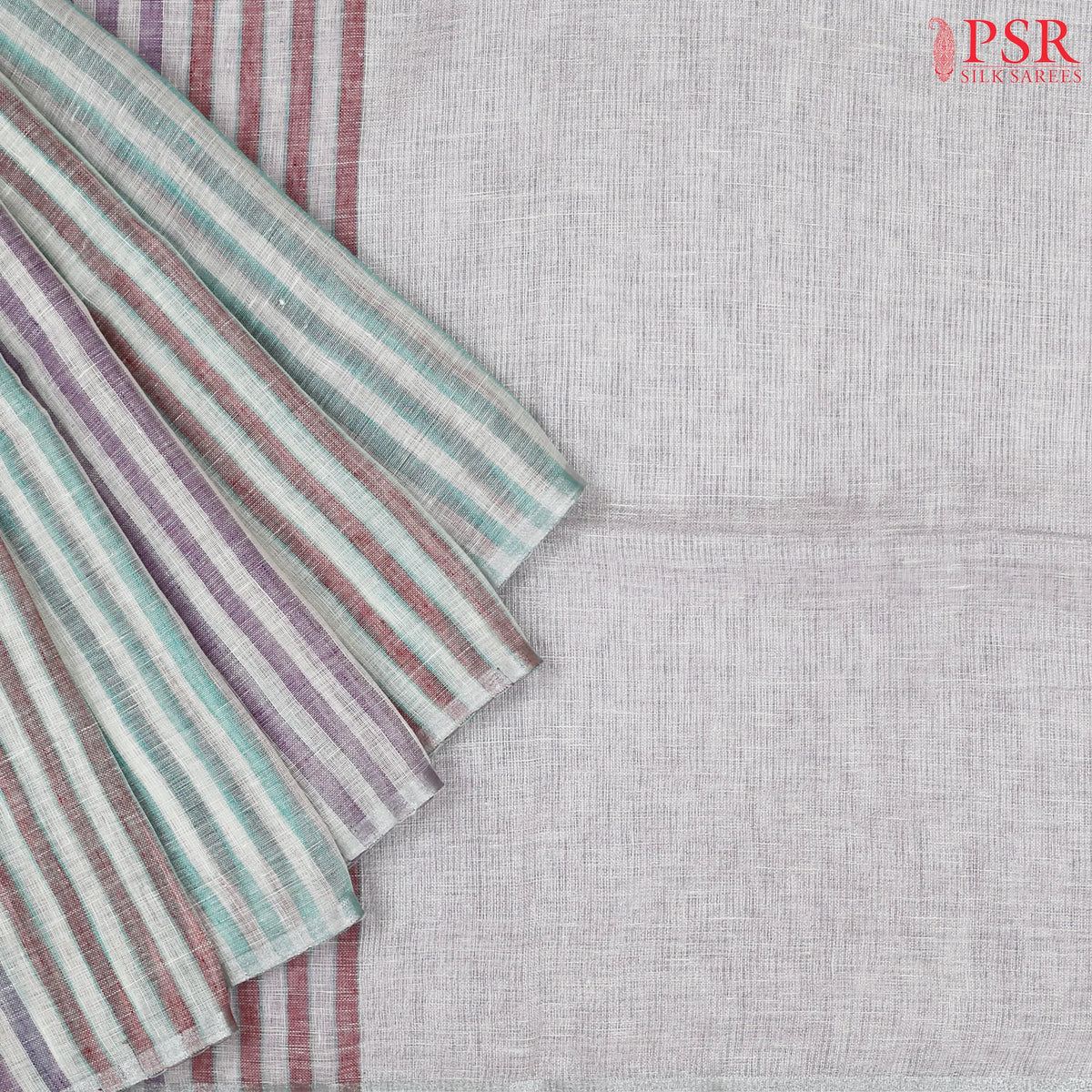 White Linen Saree