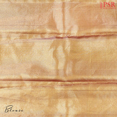 Atomic Tangerine Kanchipuram Tissue Jacquard Silk Saree